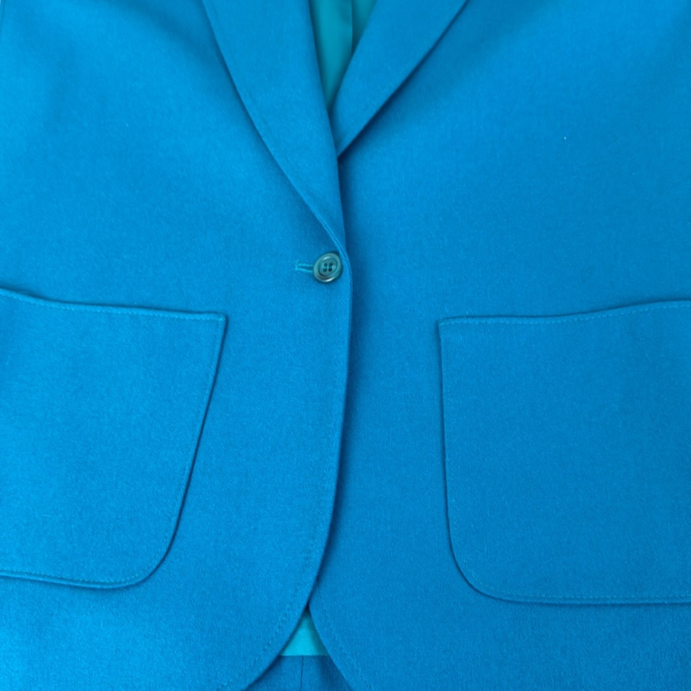 Pendleton Virgin Wool 1 Button Blazer Teal Blue M… - image 8